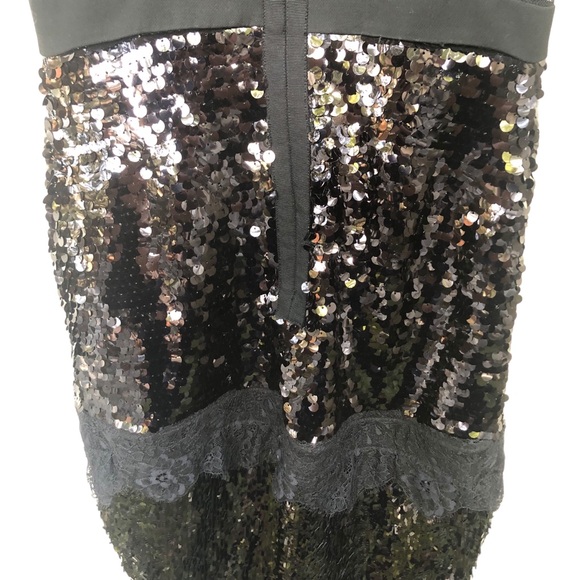 Black Sequined Cocktail Dress size 4 - Picture 12 of 16